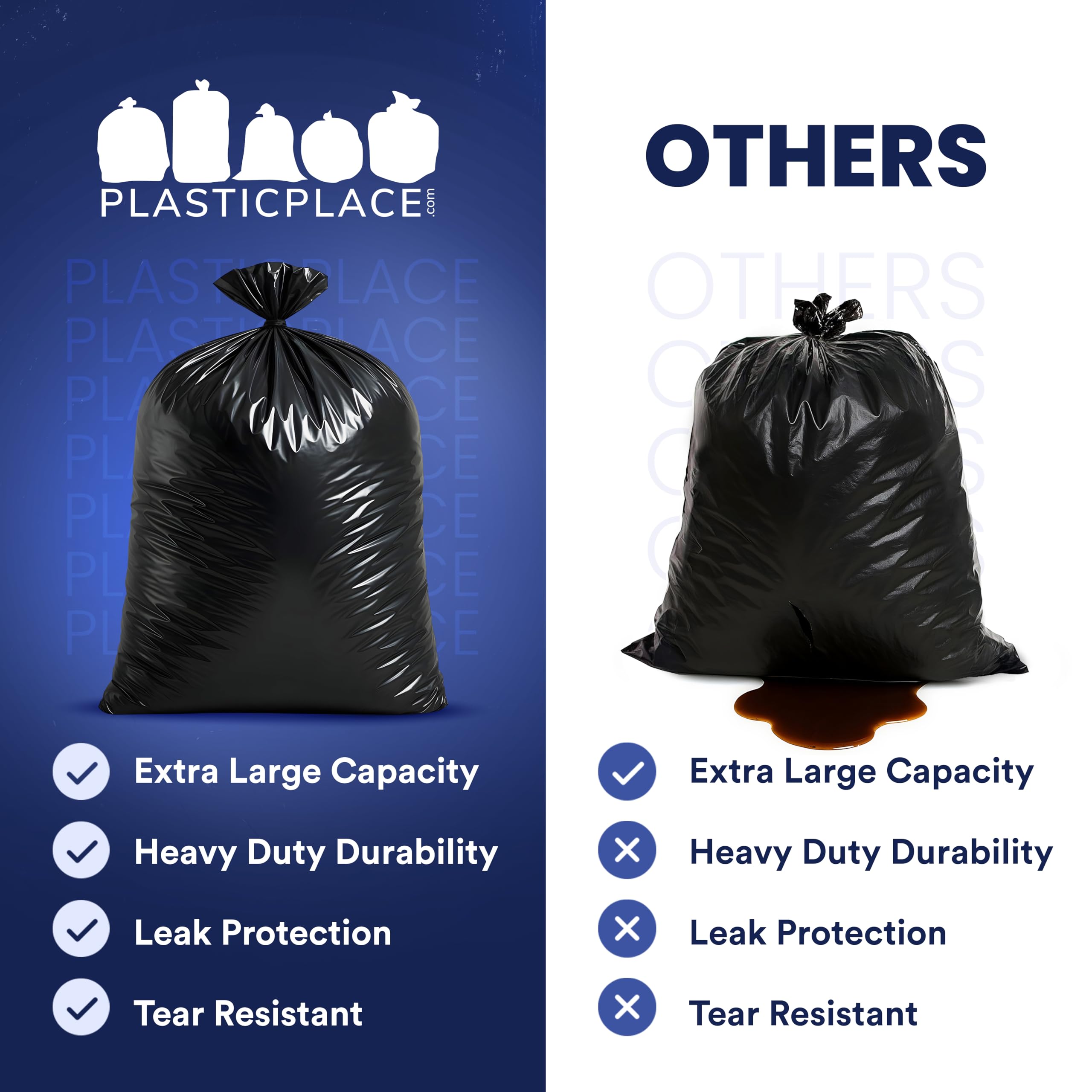 Plasticplace comparación de tamaño con persona para escala clara