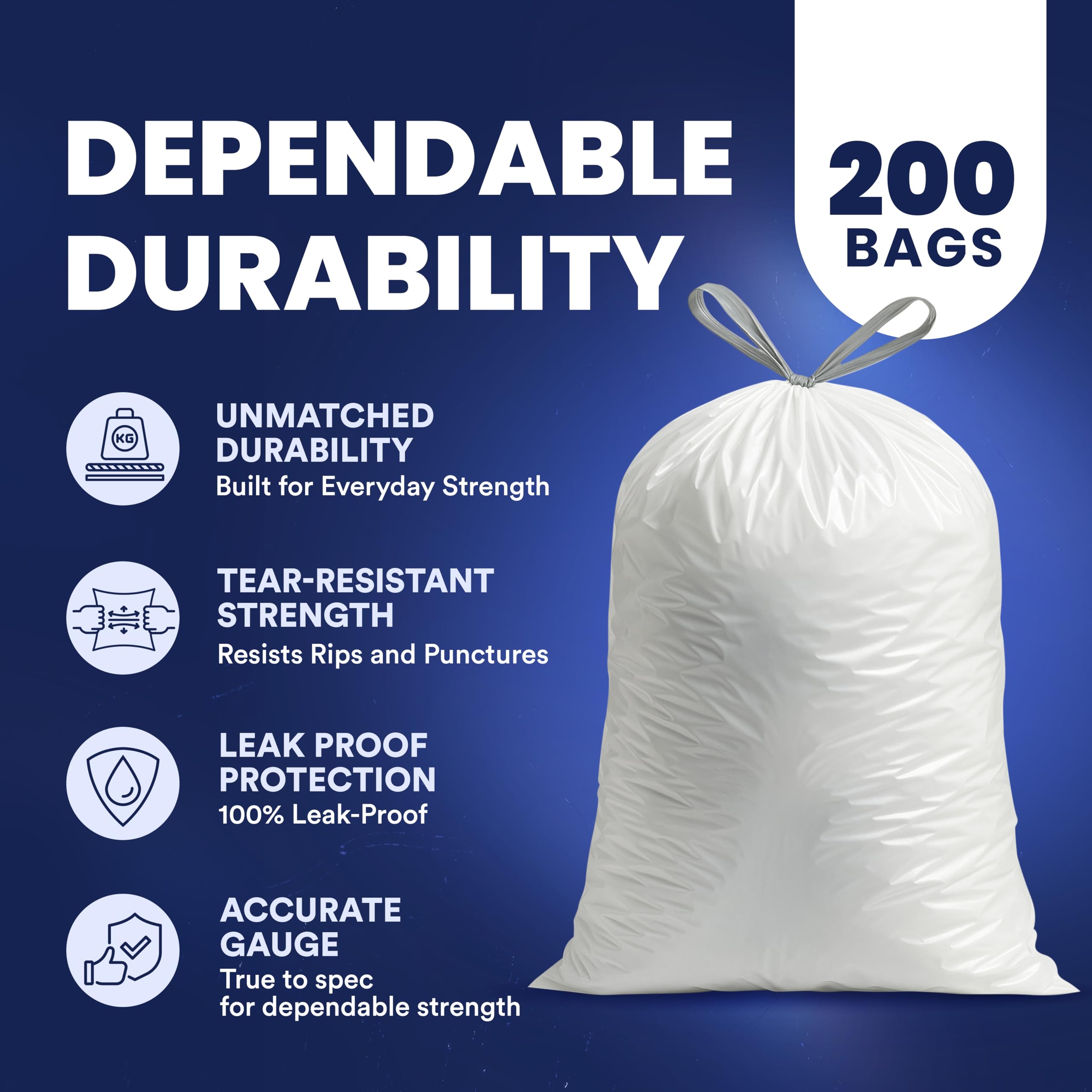 Plasticplace bolsa instalada en papelera de baño pequeña manteniendo el borde ordenado