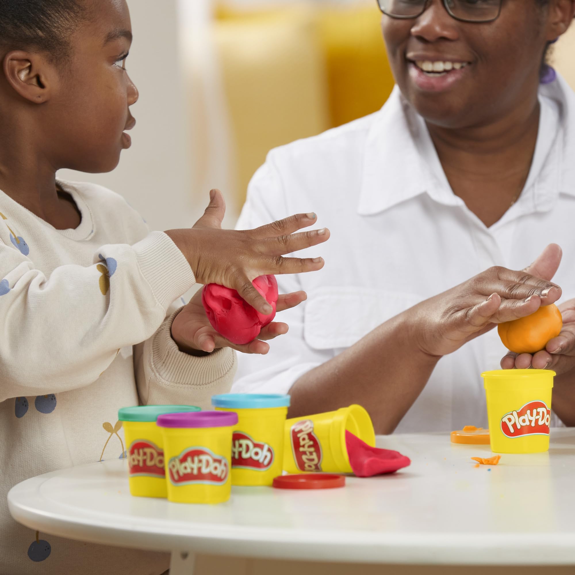 Play-Doh etiqueta del bote con información del producto y seguridad