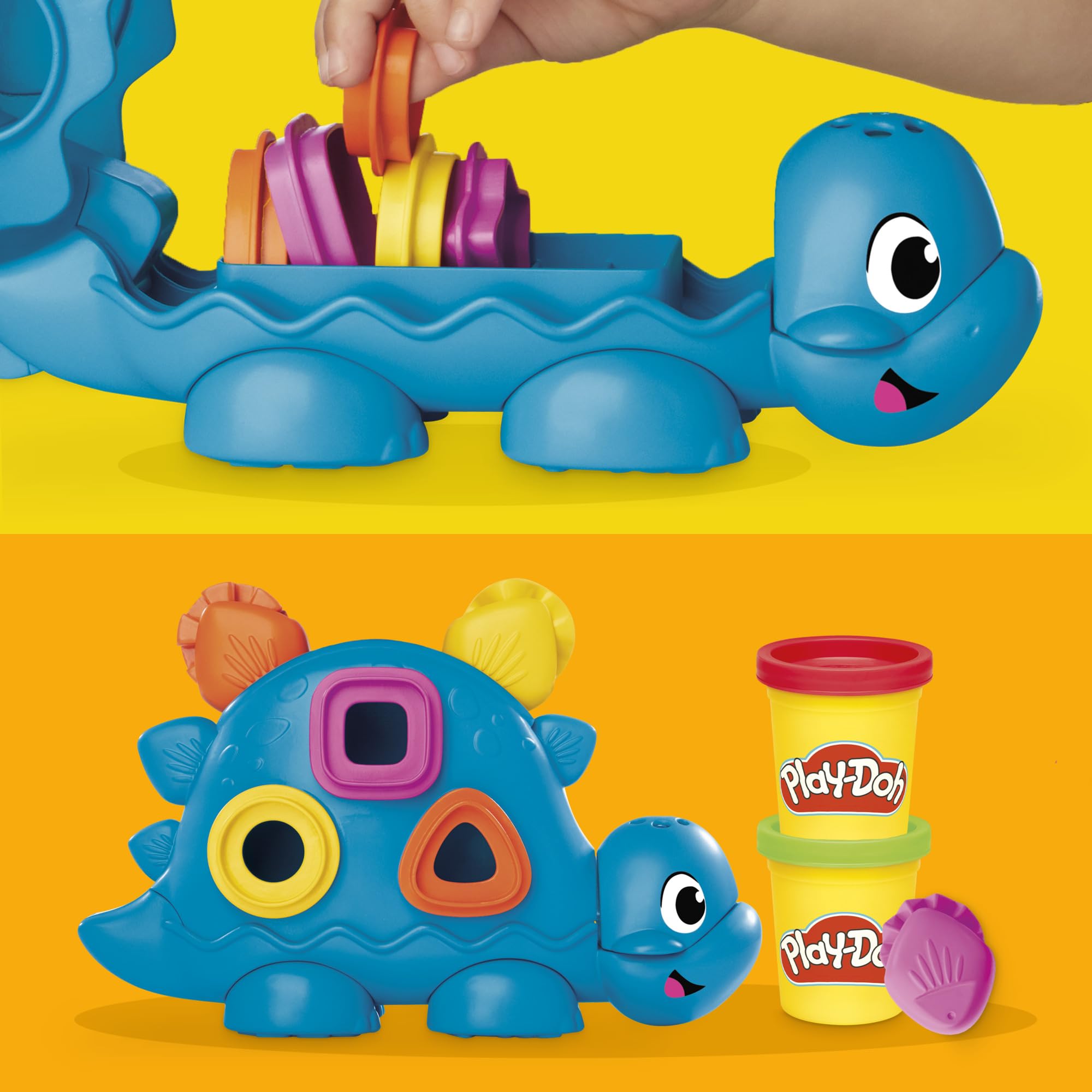 Play-Doh niño usando el dinosaurio para crear formas y mejorar motricidad fina