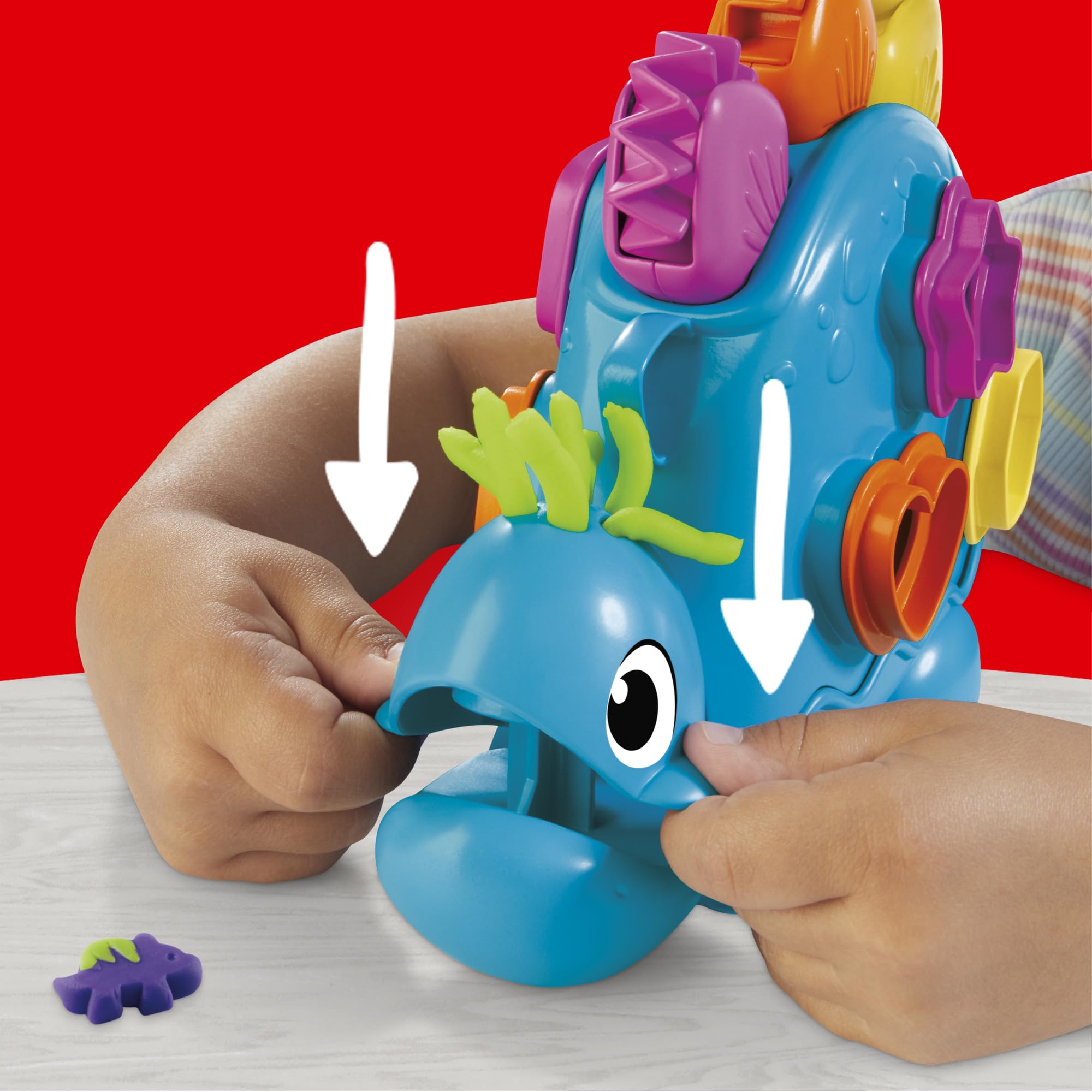 Play-Doh tapete con actividades de emparejar formas y colores para aprendizaje táctil