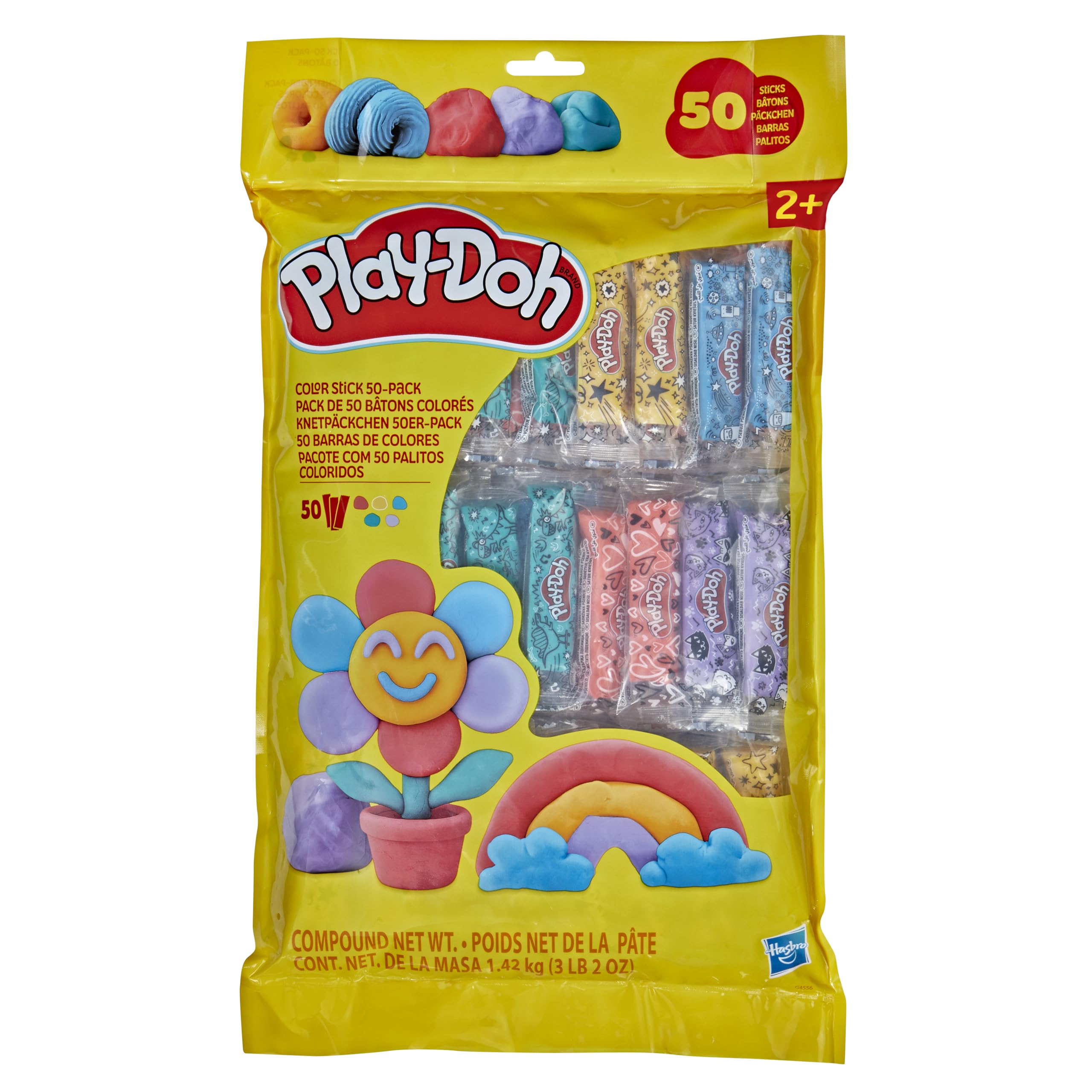 Play-Doh paquete frontal muestra 50 barras para repartir en fiestas