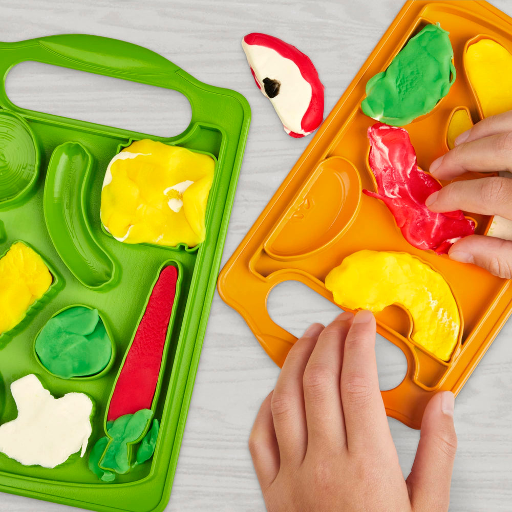 Play-Doh porción de pizza cortada con detalle de textura de masa