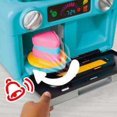 Play-Doh porción saliendo del mecanismo giratorio con efecto sorpresa