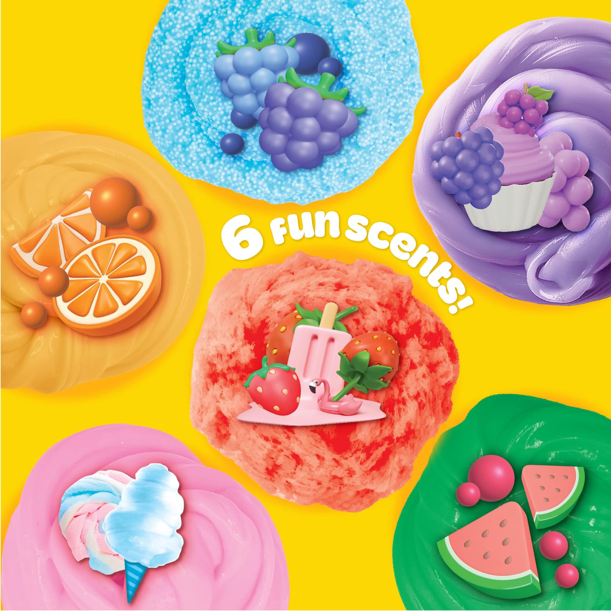 Play-Doh Super Stretch en mano estirándose mucho, diversión elástica Play-Doh