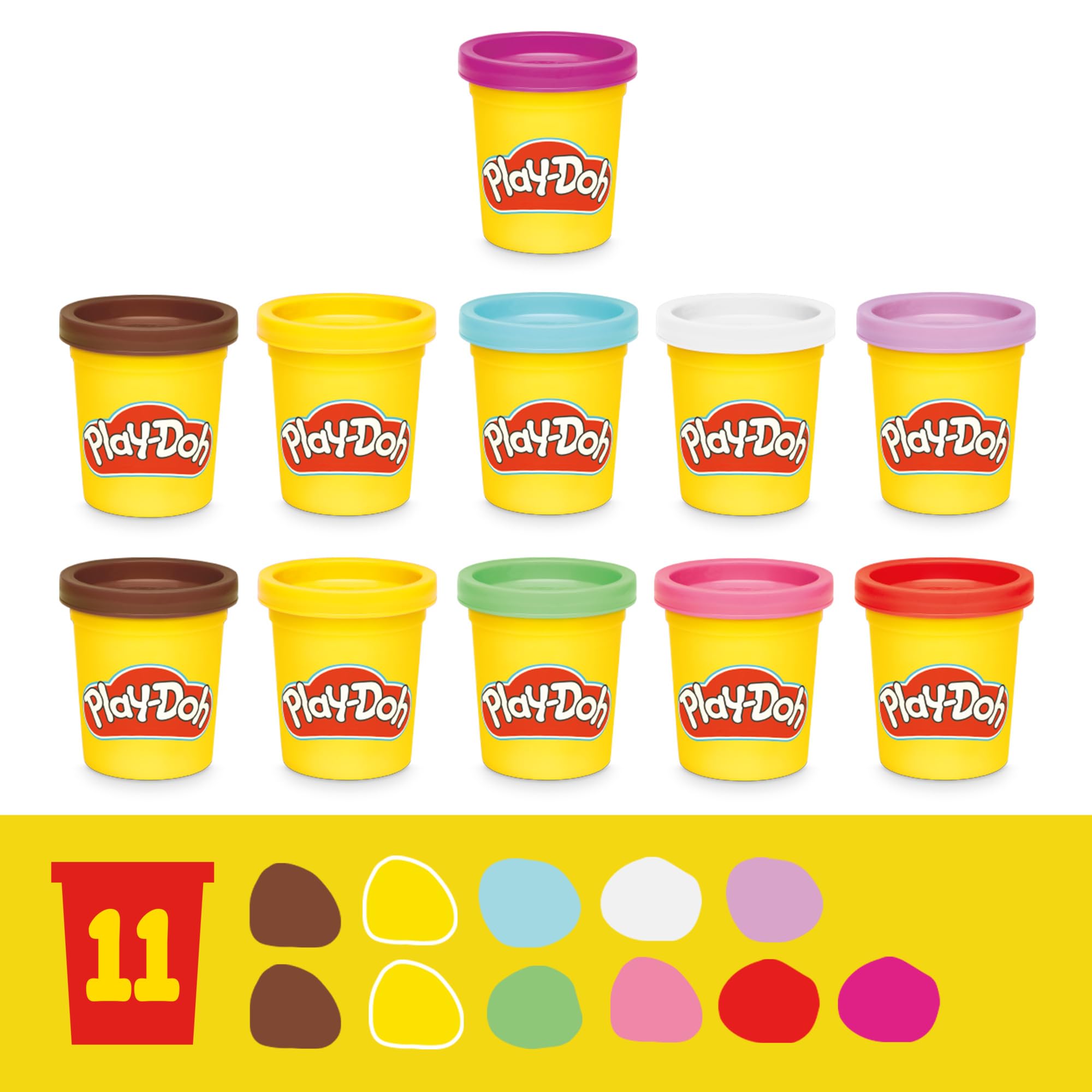 Play-Doh tarta ensamblada en círculo demostrando tamaño final
