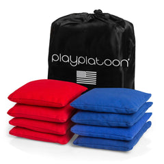 Play Platoon front packaging showing 8 regulation bags and quick setup benefit