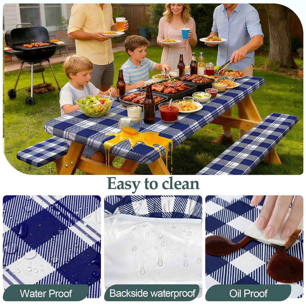 Play Tailor mesa de picnic cubierta lista para usar en exterior