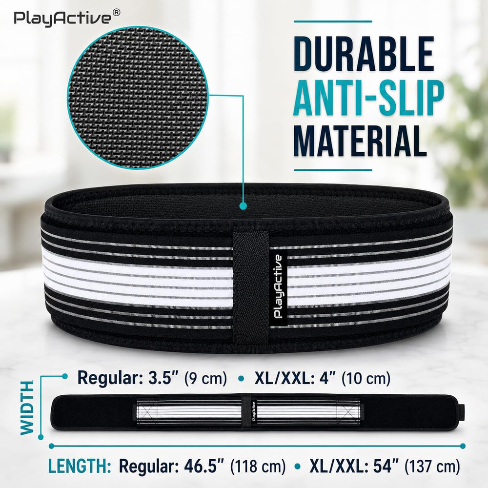 PlayActive hombre haciendo ejercicio con cinturón, uso activo y control de movimiento