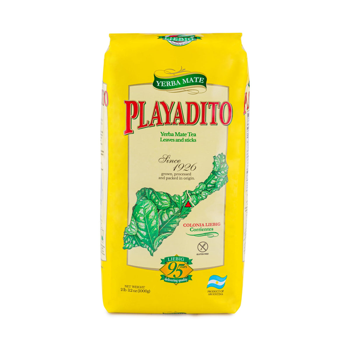 Playadito bolsa frontal de 1000g mostrando etiqueta y facilidad de almacenamiento