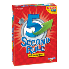 PlayMonster caja del juego 5 Second Rule mostrando contenido y beneficio diversión rápida