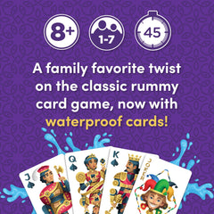 PlayMonster primer plano de carta Five Crowns con comodín visible y ventaja táctica