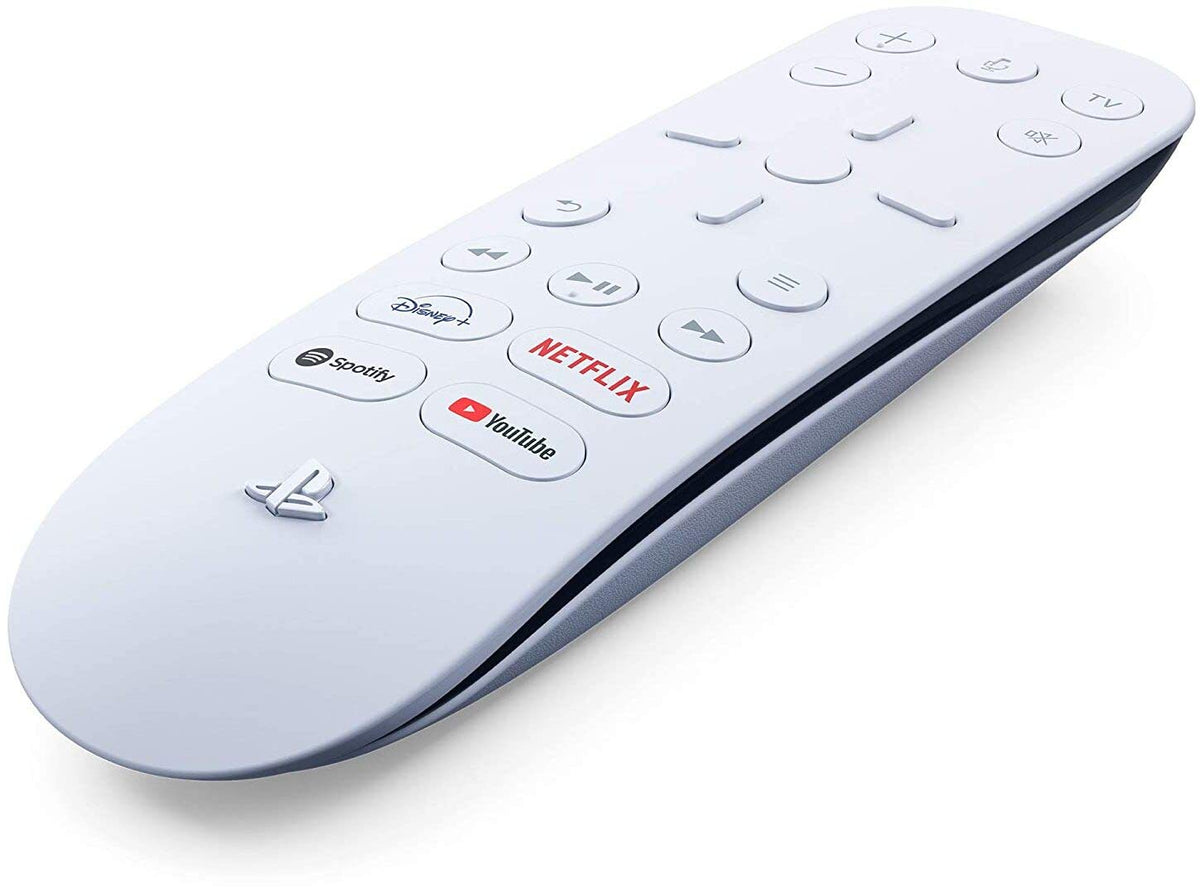 PlayStation control remoto frontal mostrando botones y acceso rápido