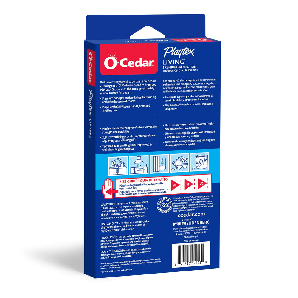 PLAYTEX O-Cedar puesta en escena doméstica resaltando uso en limpiezas del hogar