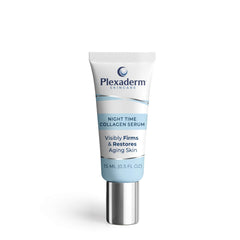 Plexaderm envase frontal del suero nocturno mostrando diseño y volumen