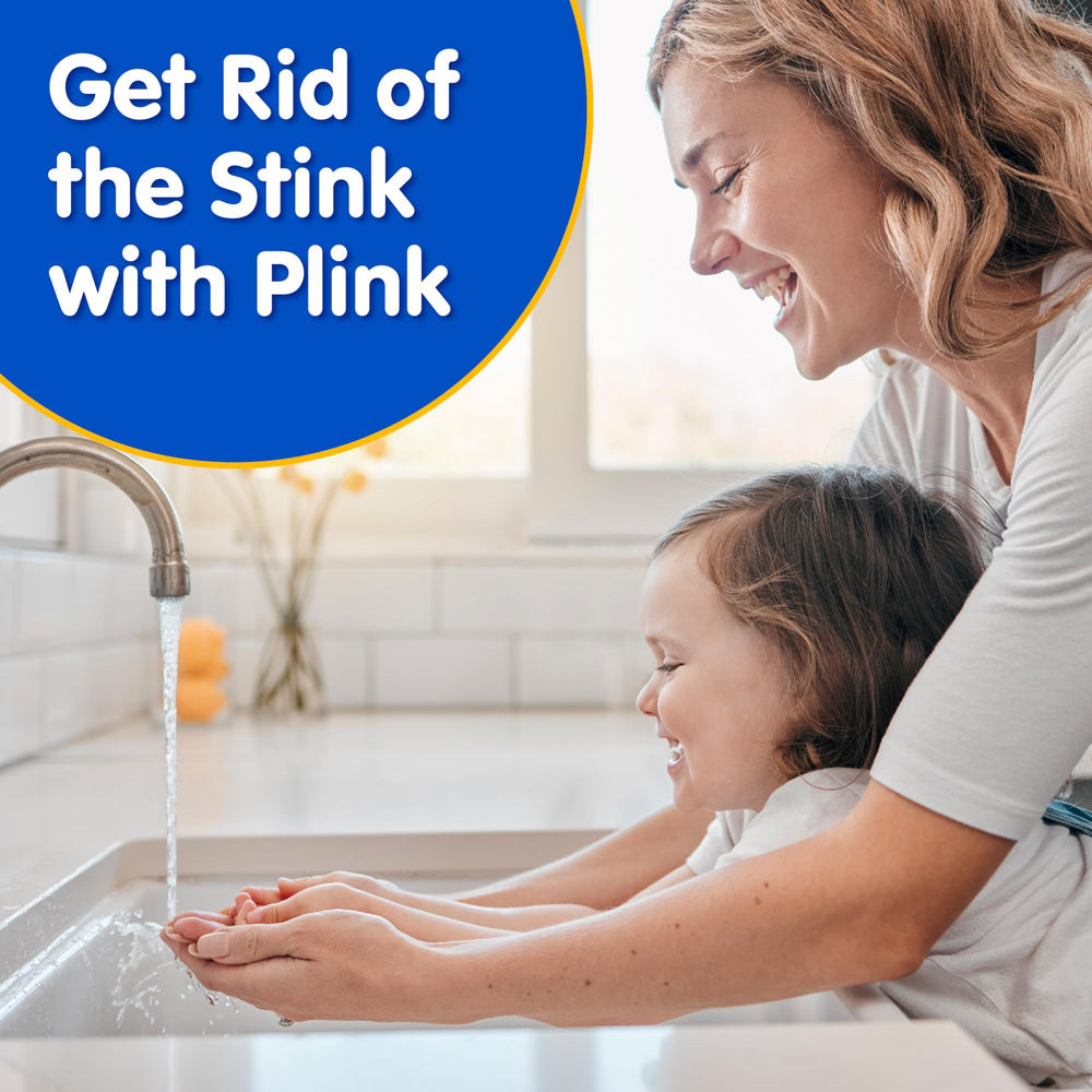 Plink cápsula enjuagada con agua caliente para activar limpieza profunda