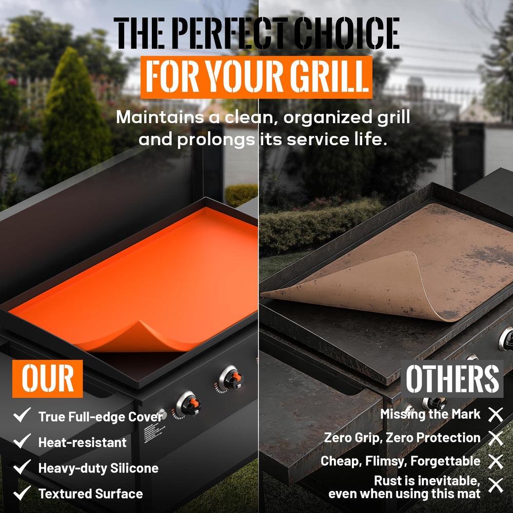 PLOSIF lifestyle photo in backyard showing protected griddle and readiness