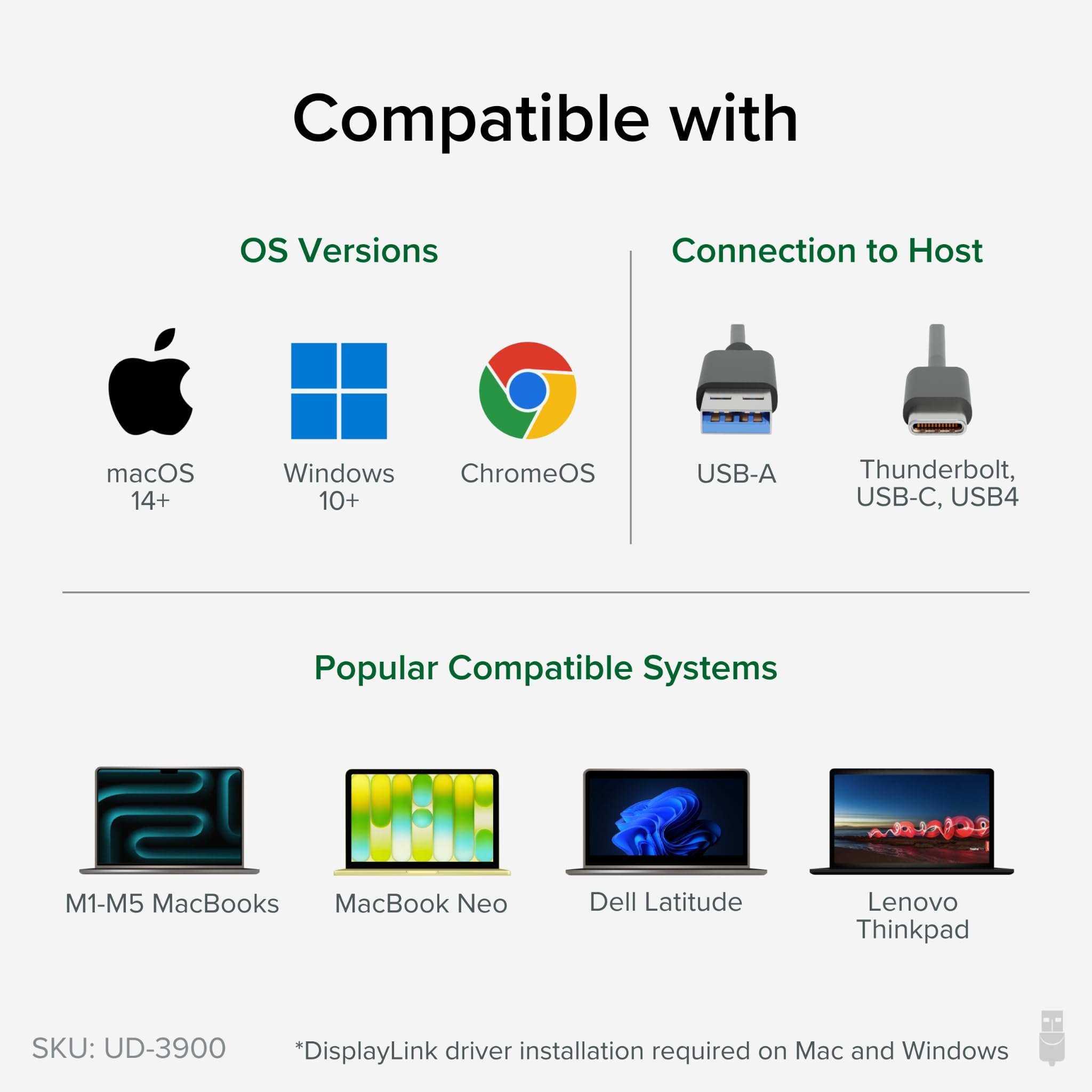 Plugable UD-3900 cable híbrido USB‑C/USB 3.0 para conexión única rápida