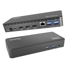 Plugable vista frontal con puertos para rápida conexión