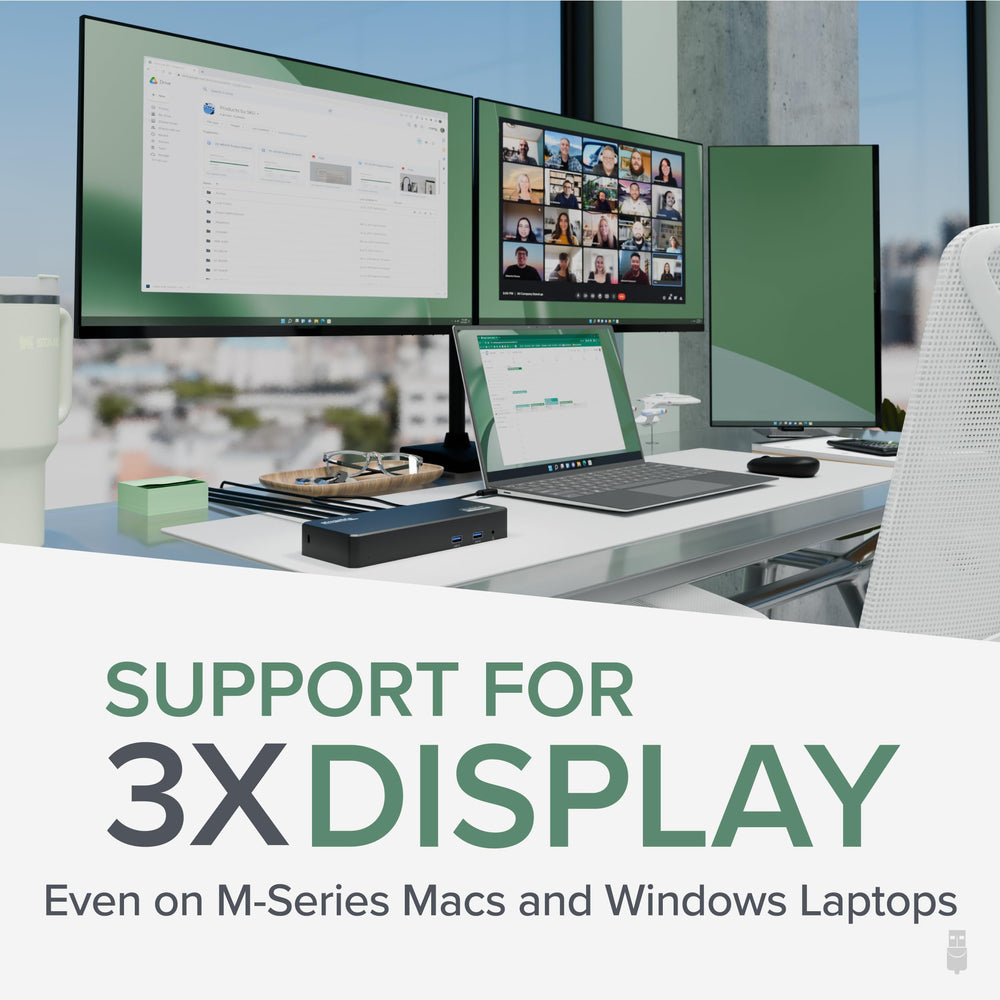 Plugable panel trasero con múltiples puertos para productividad