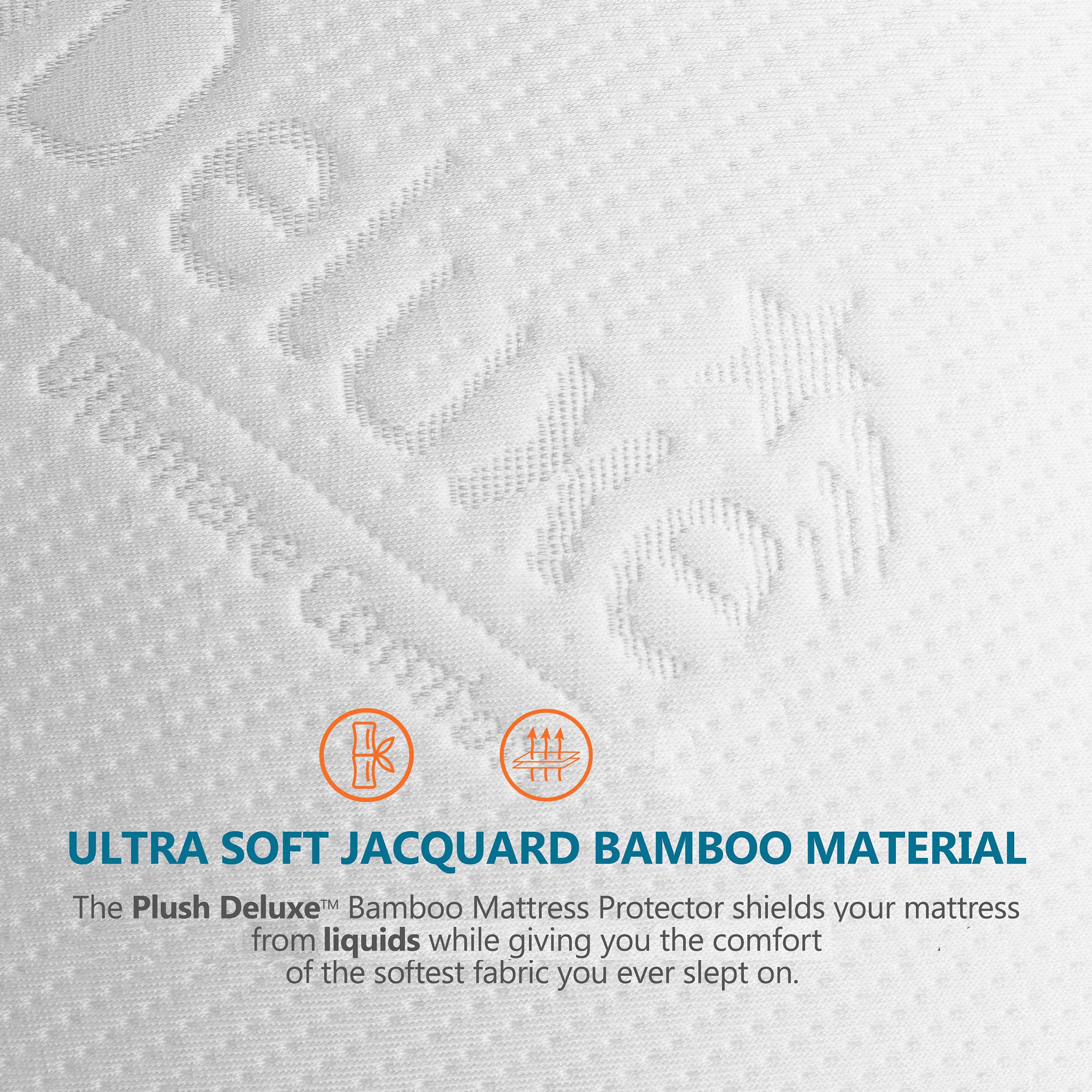 PlushDeluxe primer plano de la textura de bambú que ofrece suavidad y frescura