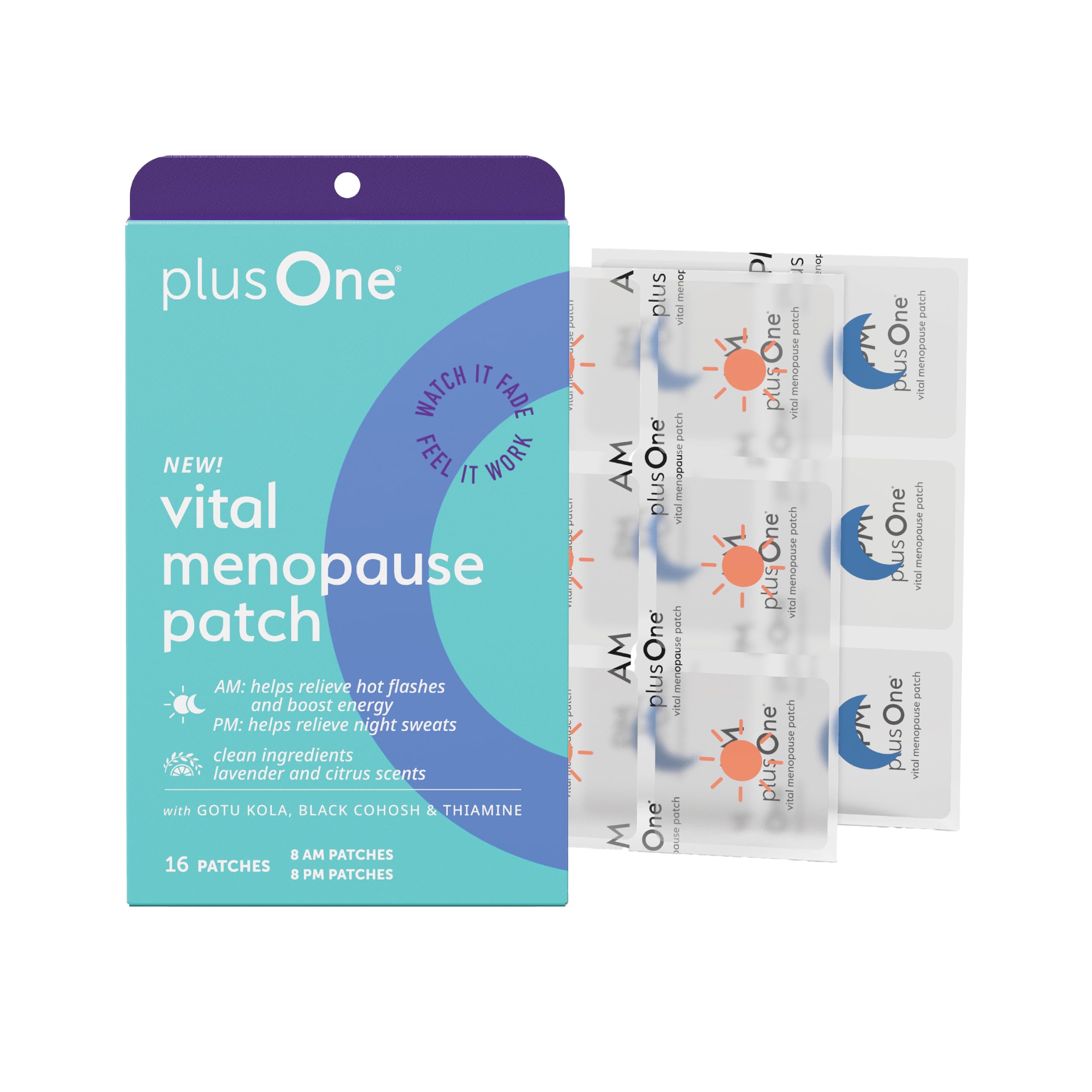 plusOne packaging del frente mostrando caja y marca para identificación rápida