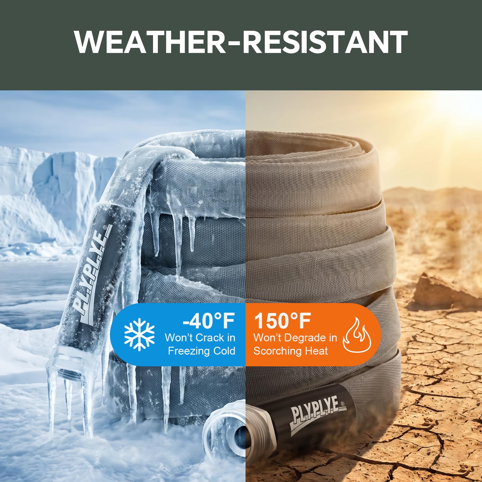 PLYPLYE manguera en ambiente exterior resistente a sol y clima