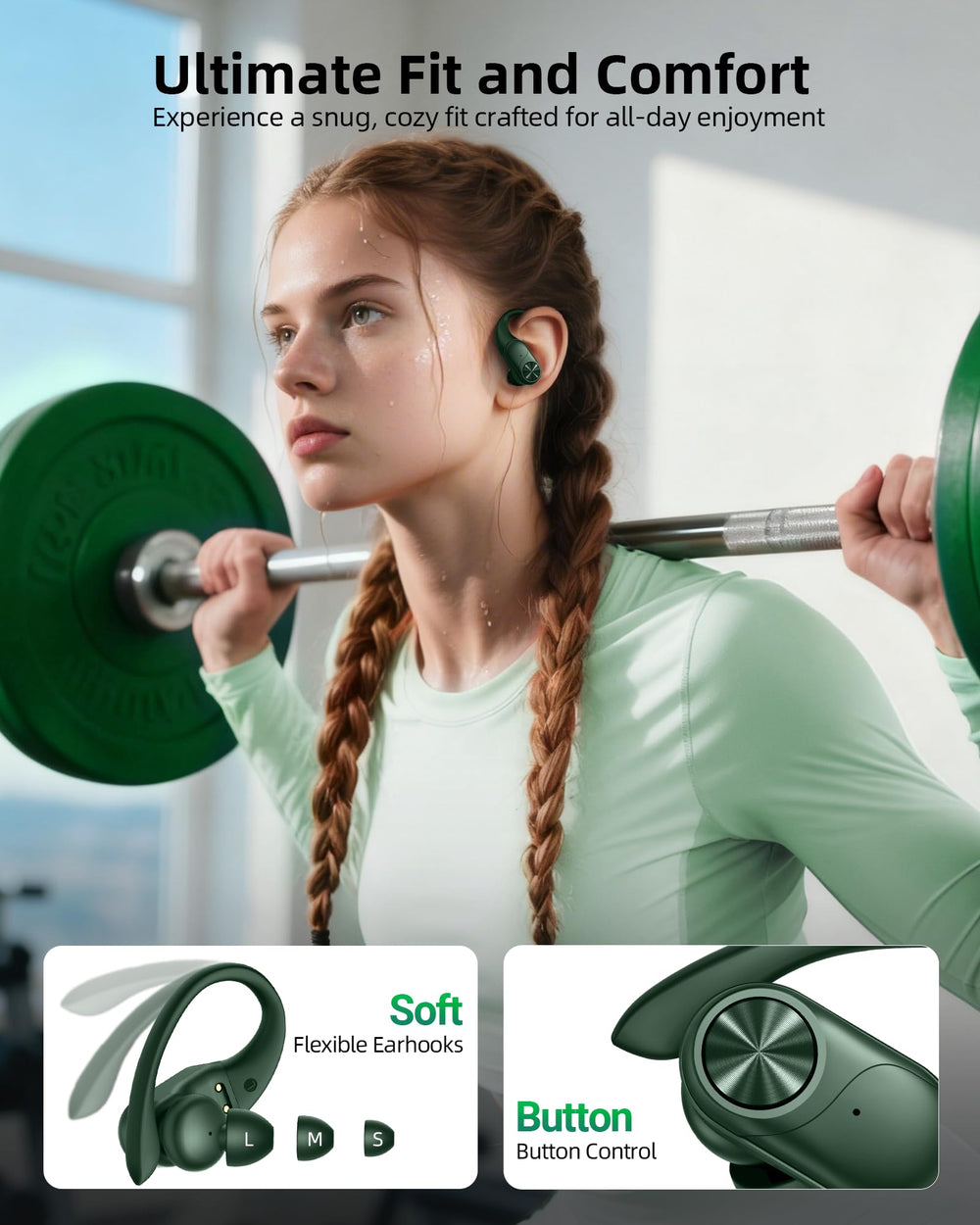 PocBuds comparación de tamaño en mano que muestra portabilidad y diseño