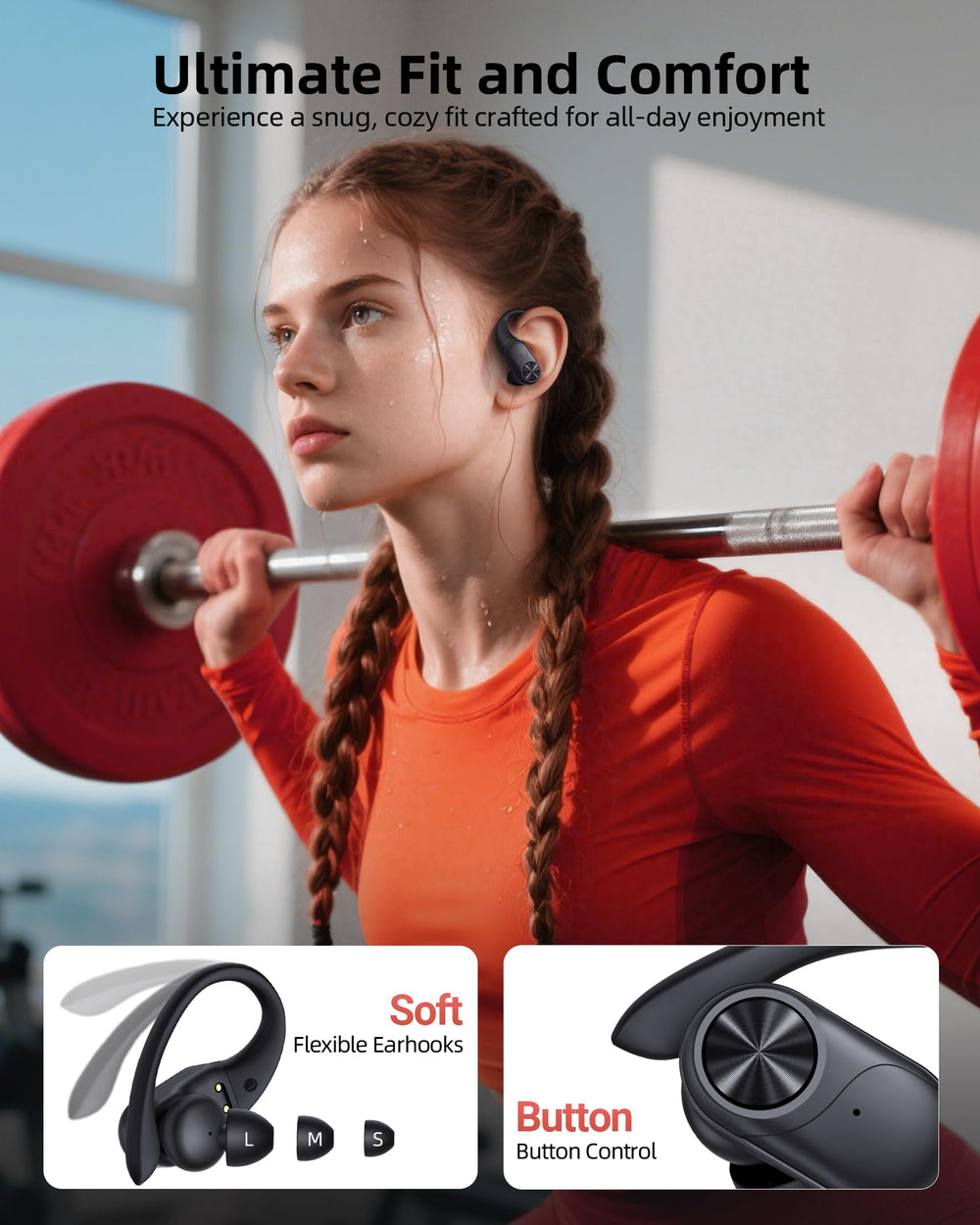 PocBuds estuche colocado sobre base de carga inalámbrica Qi para conveniencia