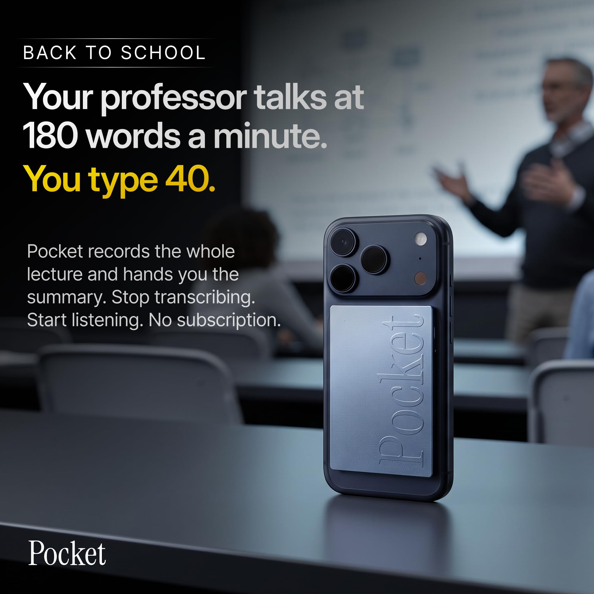 Contenido del paquete Pocket con accesorios, listo para usar desde el primer momento