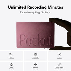 Pocket en uso grabando una reunión, Pocket permite capturar audio sin interrumpir