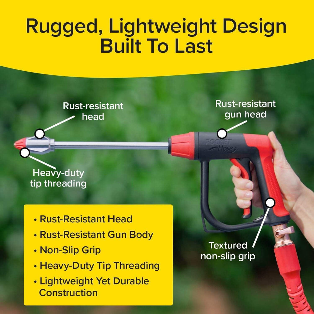 Pocket Hose cabezal metálico resistente al óxido para larga vida