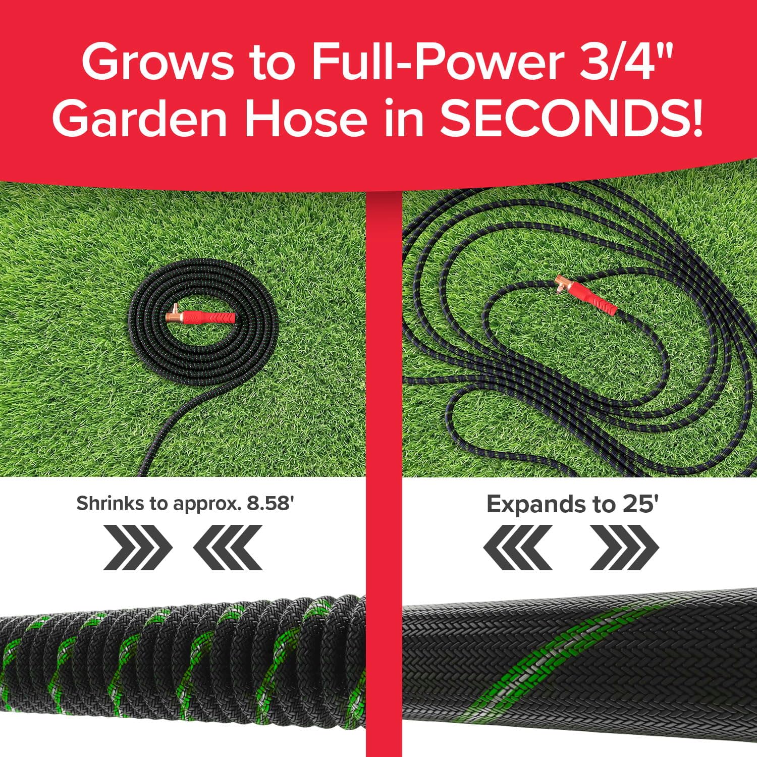 Pocket Hose Ballistic detalle de la funda reforzada mostrando resistencia solar
