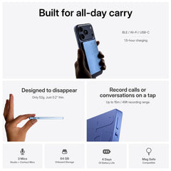 Pocket primer plano del micrófono con captura de audio clara