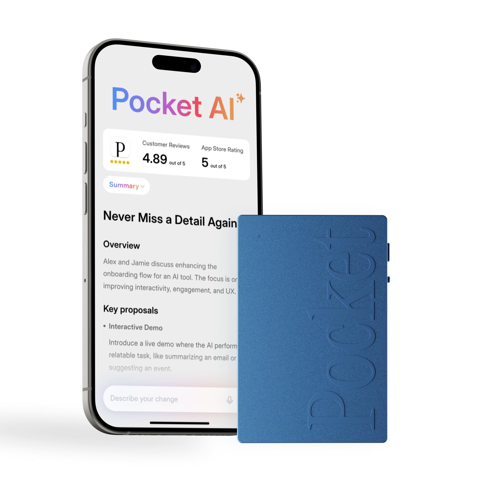 Pocket Sierra Blue frontal mostrando diseño compacto y fácil transporte