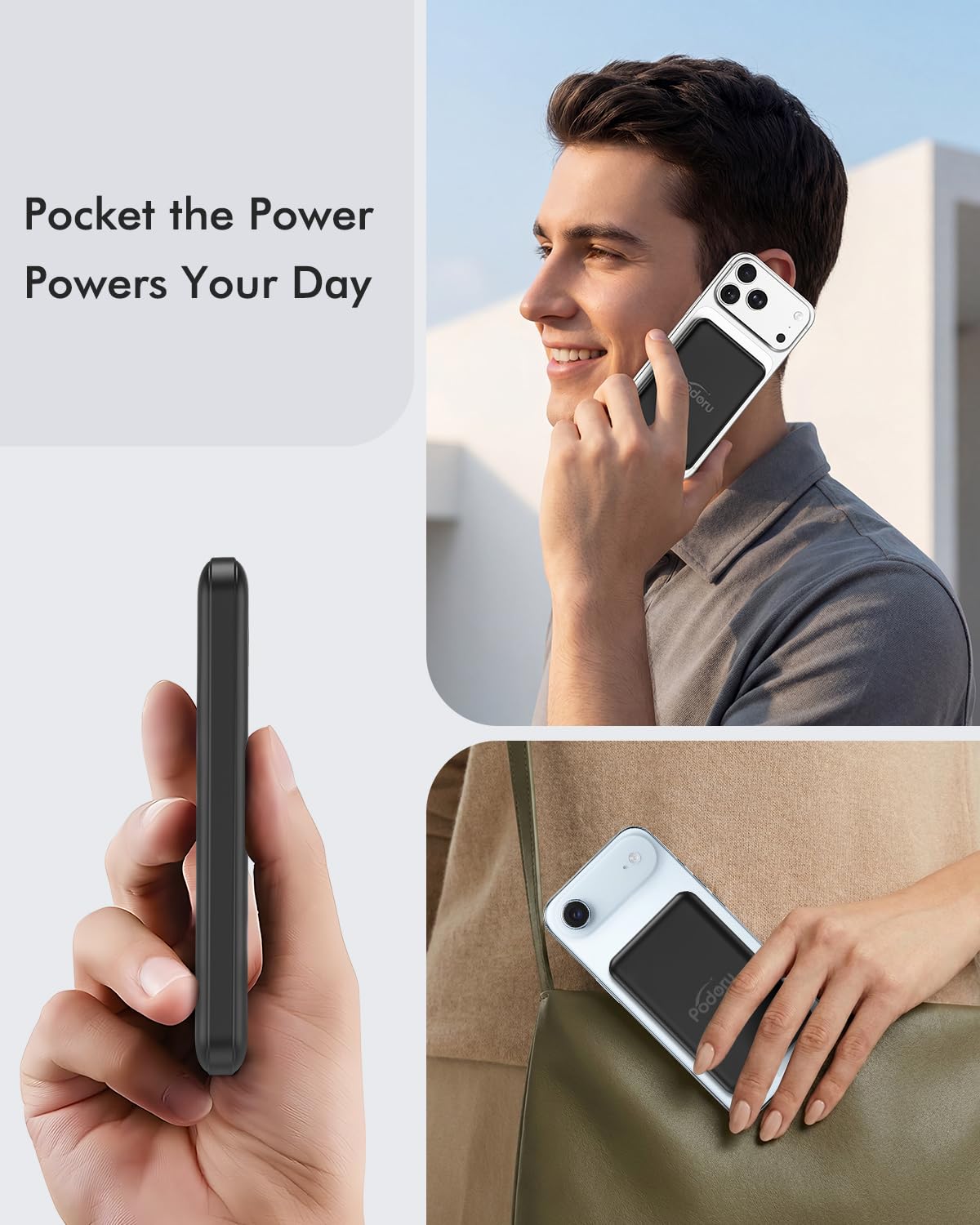 podoru textura de silicona suave que protege la parte trasera del teléfono