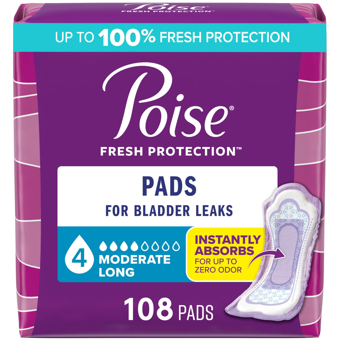 Poise compresa frontal pack mostrando protección y confianza