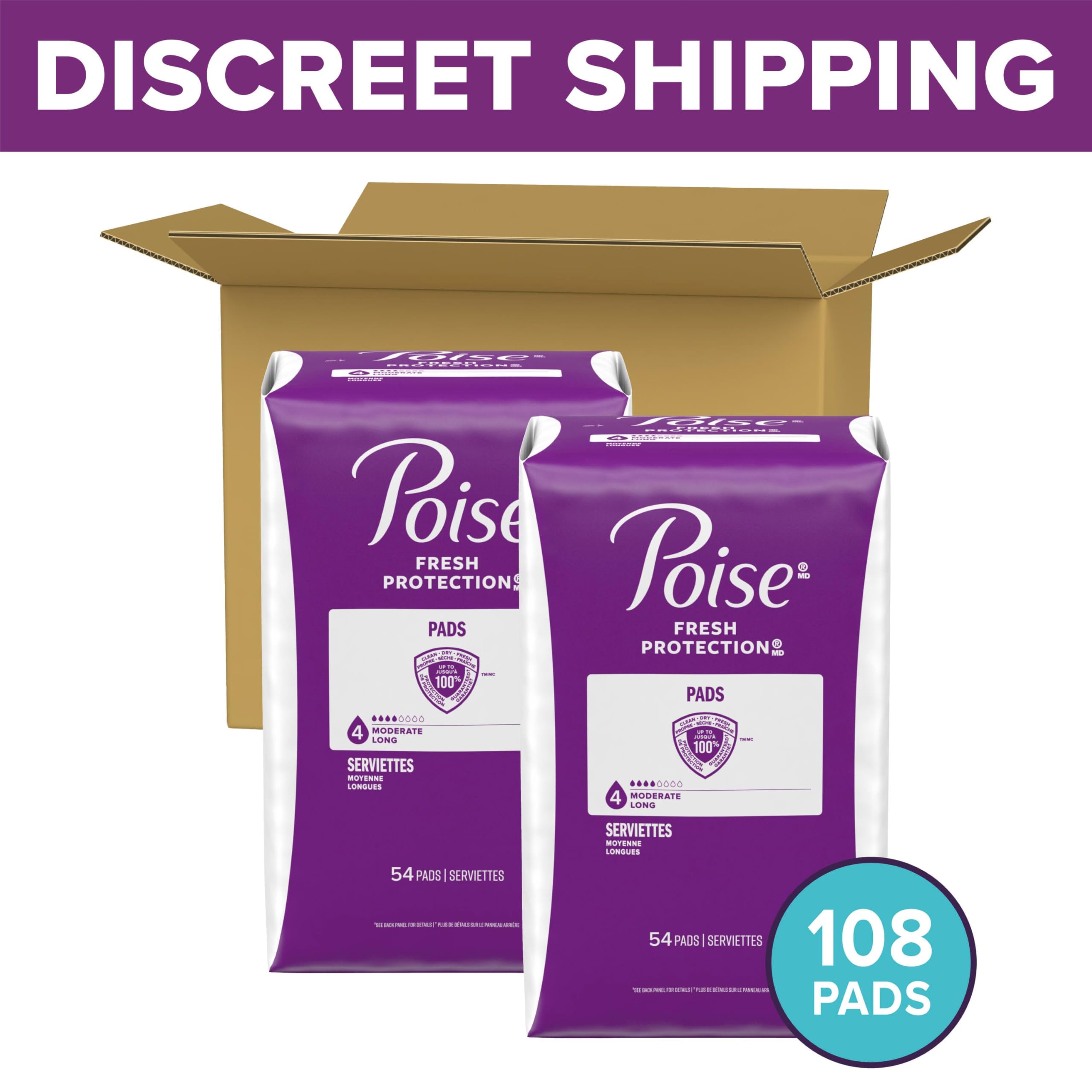 Poise detalle del núcleo absorbente que garantiza sequedad rápida