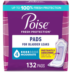Poise empaque frontal 132 unidades mostrando cantidad y protección