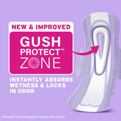 Poise textura Dry-Touch para sensación seca y cómoda