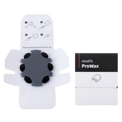 Pokjet Oticon detalle de un filtro Minifit con textura y durabilidad