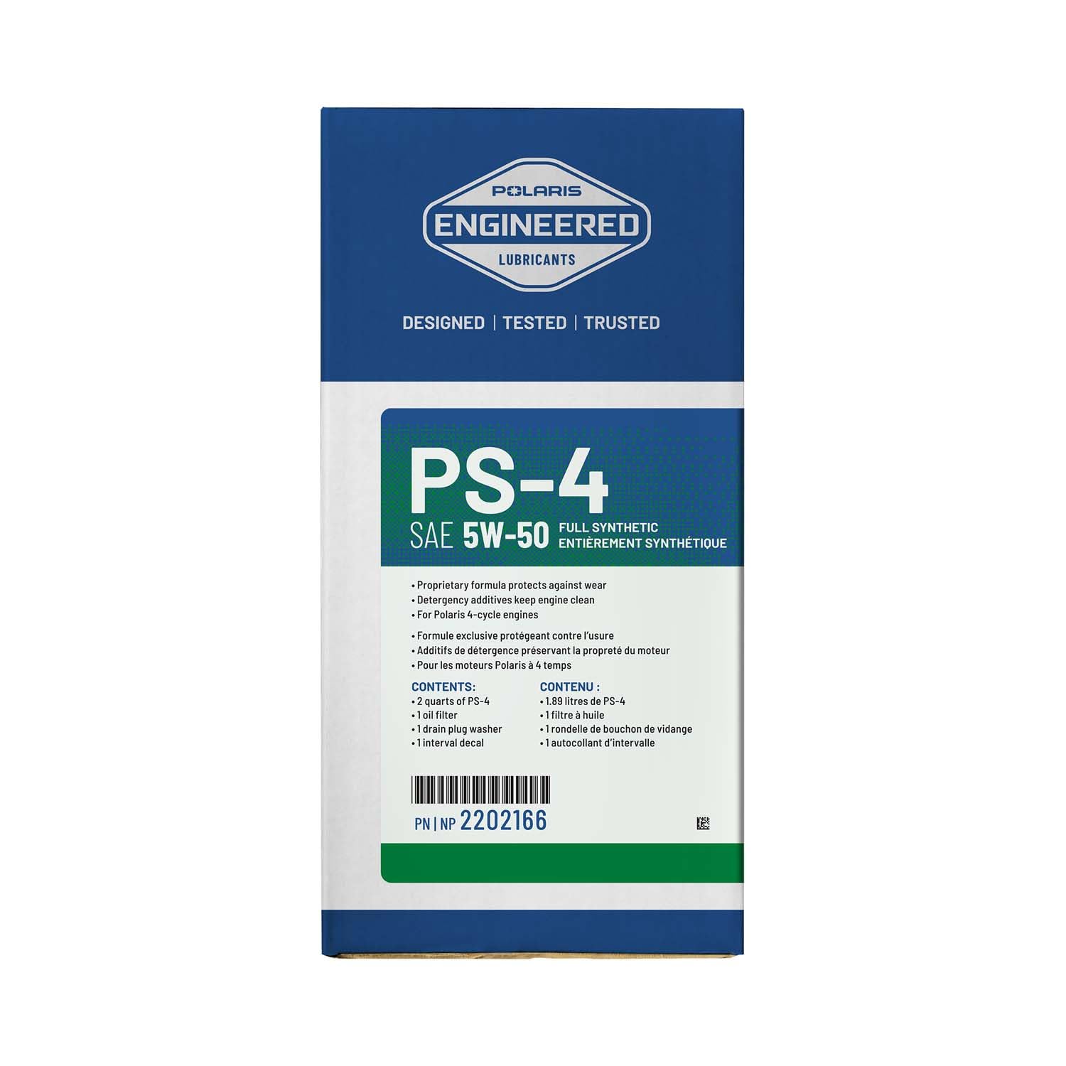 Polaris aceite PS-4 vertido mostrando textura para lubricación óptima