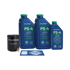 Polaris botella de PS-4 5W-50 con etiqueta visible para protección térmica