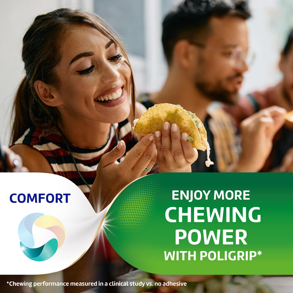 Poligrip Free paquete de cuatro tubos, suministro prolongado
