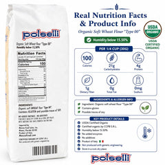 POLSELLI harina junto a ingredientes para pizza mostrando versatilidad
