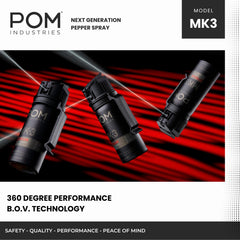 POM MK3 en uso mostrando chorro preciso y alcance de 18 pies
