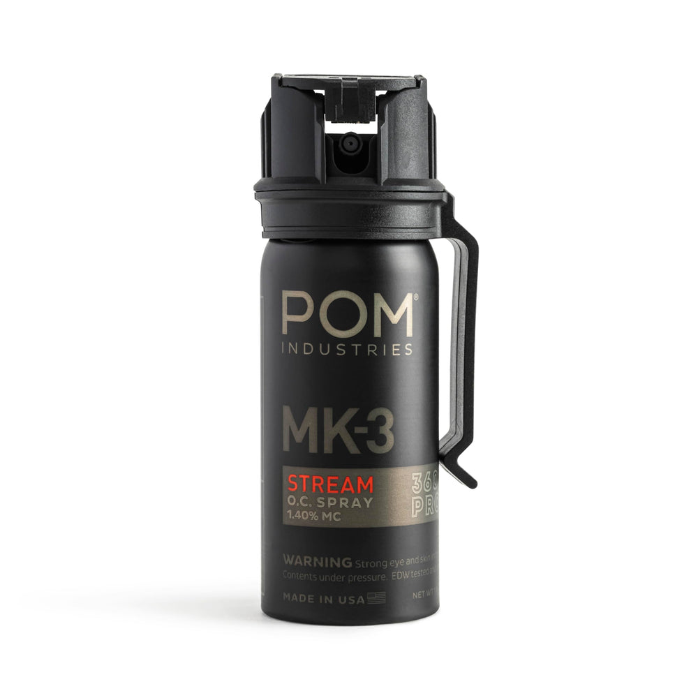 POM MK3 frontal con clip de cinturón para acceso rápido