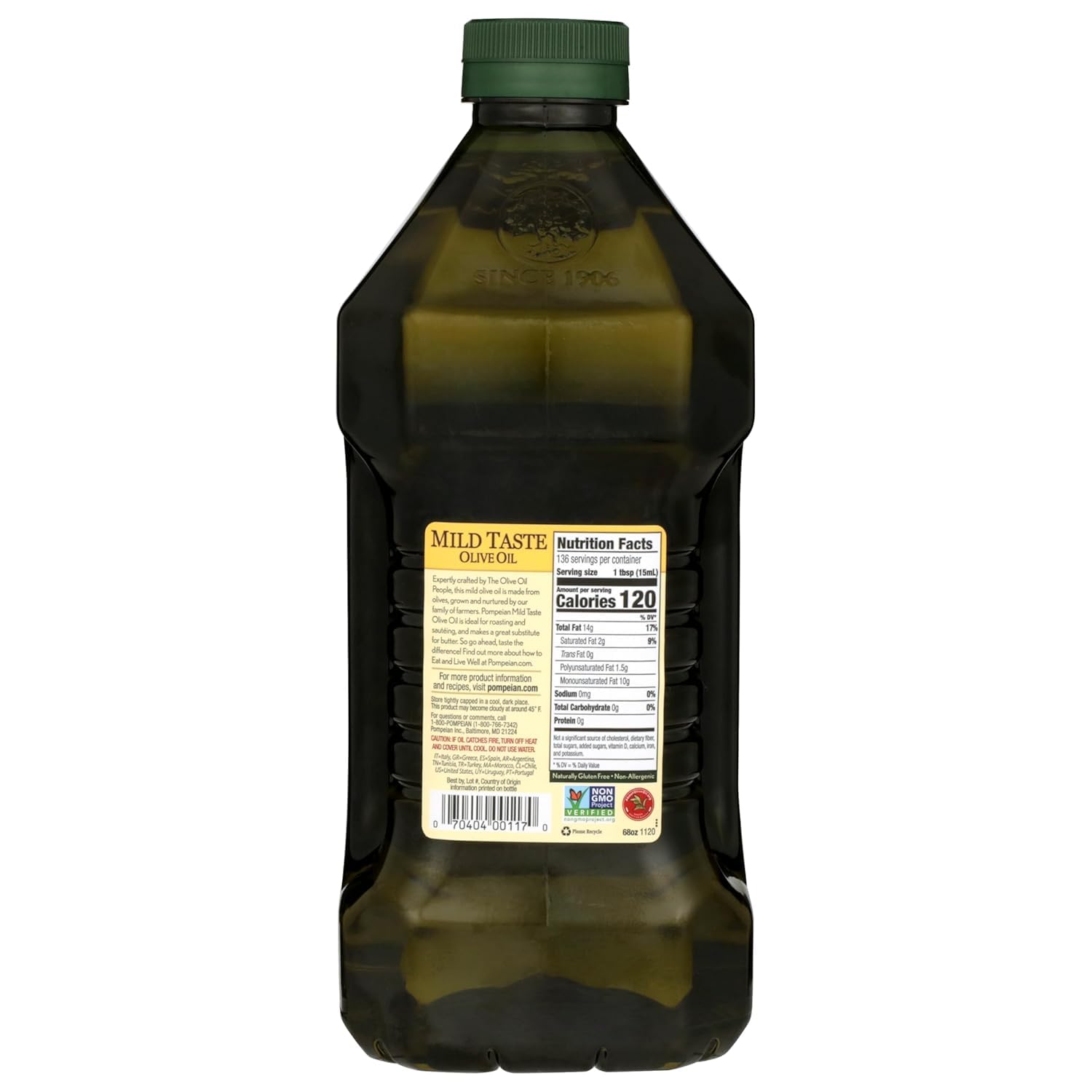 Pompeian aceite en cuchara mostrando textura ligera y brillo