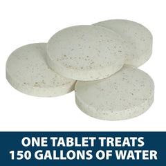 Pond Logic treated stock tank on a ranch demonstrating cleaner animal water