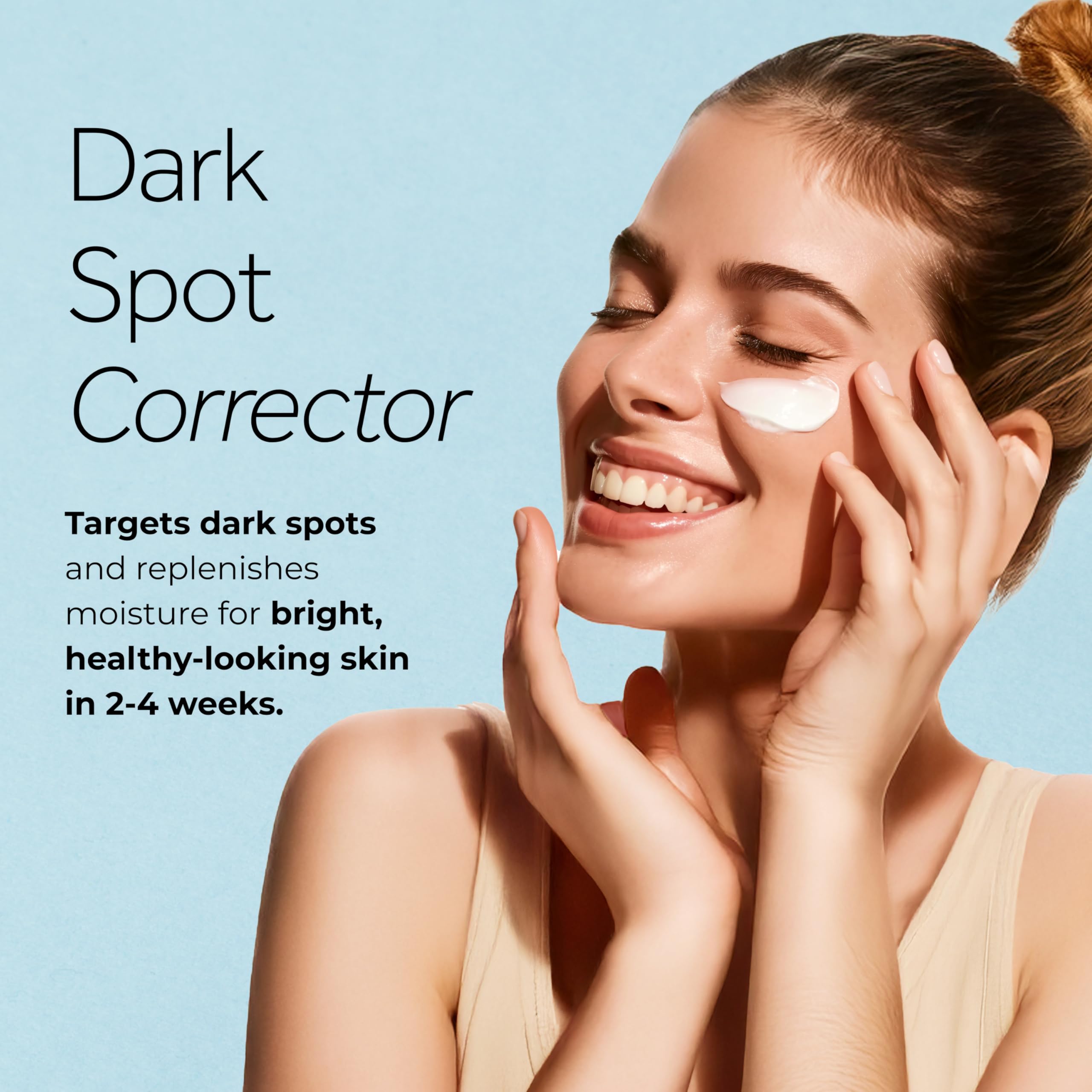 POND’S etiqueta con ingredientes clave y ventaja iluminadora
